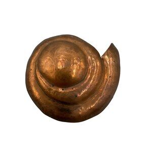 Antique Hand-Hammered Solid Copper Snail Shell Design Dish Vintage Collectible